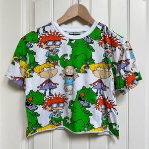 Nickelodeon Rugrats All Over Print Cropped T-Shirt. Size M